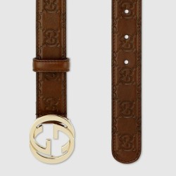 Best Gucci Belts With Interlocking G Buckle 114874 AA61G 2548