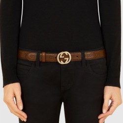 Best Gucci Belts With Interlocking G Buckle 114874 AA61G 2548