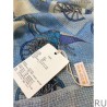 Fashion Hermes Carriage Solitaire Cashmere Shawl 110 x 200 Sky Blue