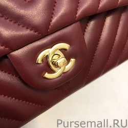 High Classic Flap Bag A1116 Claret