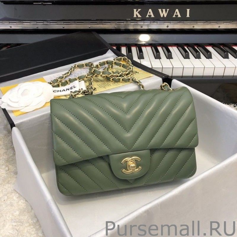 AAA+ Classic Flap Bag A1116 Green