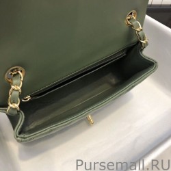 AAA+ Classic Flap Bag A1116 Green