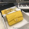 High Classic Flap Bag A1116 Yellow