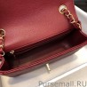 7 Star Classic Flap Bag Grain leather A1116 Red