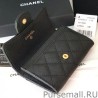 1:1 Mirror Classic Flap Coin Purse A31504 Black