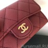 Luxury Classic Flap Coin Purse A31504 Claret