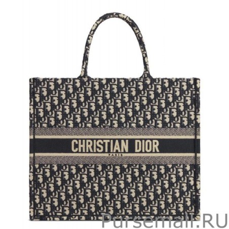 Best Christian Dior Book Tote bag M1286 Dark Blue