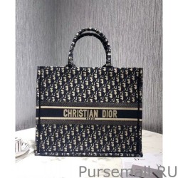 Best Christian Dior Book Tote bag M1286 Dark Blue