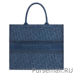 7 Star Christian Dior Book Tote bag M1286 Blue