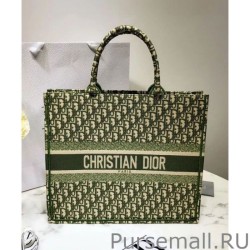 Cheap Christian Dior Book Tote bag M1286 Green