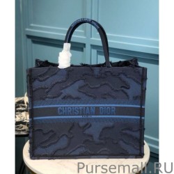 Replicas Christian Dior Book Tote Camouflage Embroidered Canvas Bag