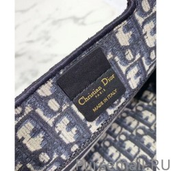 Inspired Christian Dior Mini Book Tote Bag Dark Blue