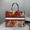 Luxury Christian Dior Oversize Book Tote Shopping Bag Red