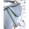 Luxury Christian Dior Mini Saddle Calfskin Bag Light Blue