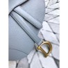 Luxury Christian Dior Mini Saddle Calfskin Bag Light Blue