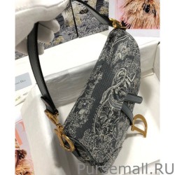 Perfect Christian Dior Saddle Bag Gray