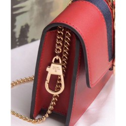 Copy Sylvie Leather Mini Chain Bag 494646 Red