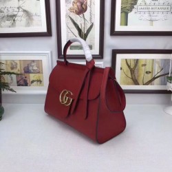 Perfect GG Marmont leather top handle bag 42189 Red