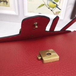 Perfect GG Marmont leather top handle bag 42189 Red