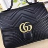 High Quality GG Marmont Small Top Handle Bag 498110 Black