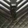 Inspired Yves Saint Laurent Large Chain Shoulder Bag Black Calfskin Y221250