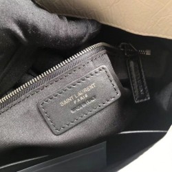 Designer YSL Saint Lauren Niki Medium Shopping Bag Crinkled Vintage Leather Beige