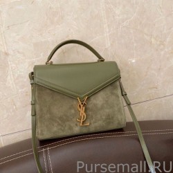 High Quality YSL Saint Laurent Cassandra Medium Top Handle Bag Light Green