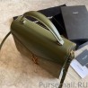 High Quality YSL Saint Laurent Cassandra Medium Top Handle Bag Light Green