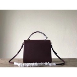 Replica YSL Saint Laurent Cassandra Top Handle Medium Bag Poudre Embossed Leather Claret