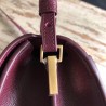 Replica YSL Saint Laurent Cassandra Top Handle Medium Bag Poudre Embossed Leather Claret