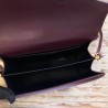 Replica YSL Saint Laurent Cassandra Top Handle Medium Bag Poudre Embossed Leather Claret