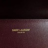 Replica YSL Saint Laurent Cassandra Top Handle Medium Bag Poudre Embossed Leather Claret