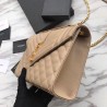 Best YSL Saint Laurent Envelope Small Bag Grain Embossed Apricot