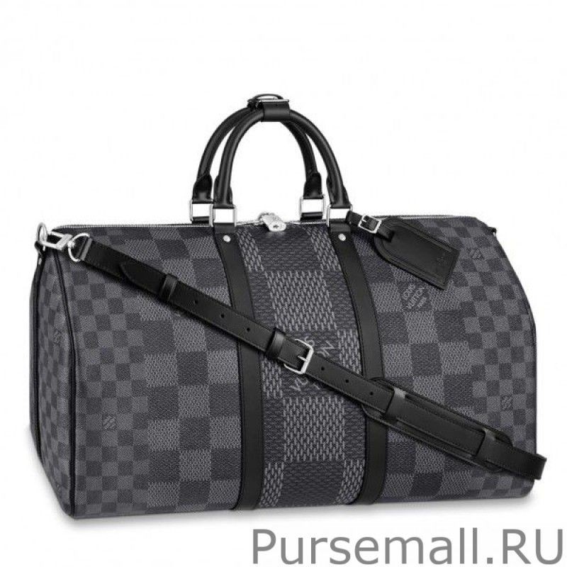 Top Quality Keepall Bandouliere 50 Damier Graphite 3D N50016