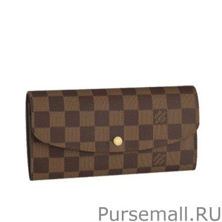 High Quality Emilie Wallet Damier Ebene Canvas N63019