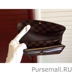 High Quality Emilie Wallet Damier Ebene Canvas N63019