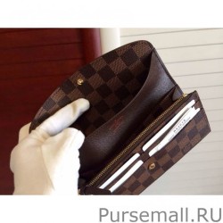 High Quality Emilie Wallet Damier Ebene Canvas N63019