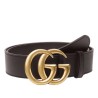 Replicas Gucci Leather Belts With Double G Buckle 397660 AP00T 2145