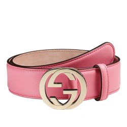 Replicas Gucci Leather Belts With Interlocking G Buckle 370543 AP00G 5528