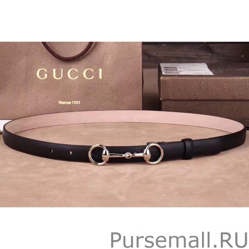 Top Gucci Leather Skinny Belts With Horsebit Buckle 282349 AIY0N 9014