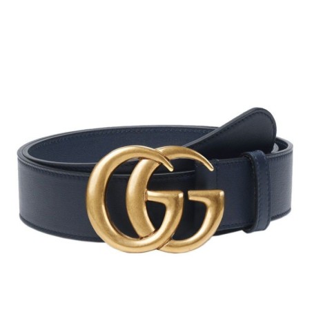 Knockoff Gucci Leather Belts With Double G Buckle 397660 AP00T 4009