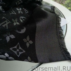 UK Black Monogram Shine Shawl M72252