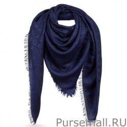 7 Star Blue Monogram Shawl M72412