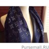 7 Star Blue Monogram Shawl M72412