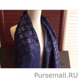 7 Star Blue Monogram Shawl M72412