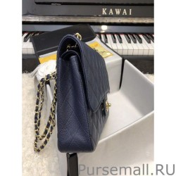 High Quality Classic Grained Calfskin Falp Bag A1112 Blue