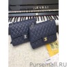 High Quality Classic Grained Calfskin Falp Bag A1112 Blue