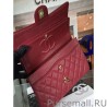 Luxury Classic Grained Calfskin Falp Bag A1112 Claret