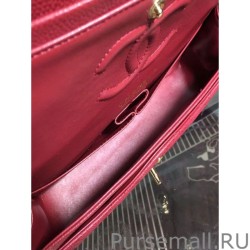 Luxury Classic Grained Calfskin Falp Bag A1112 Claret