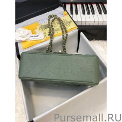 Wholesale Classic Grained Calfskin Falp Bag A1112 Green